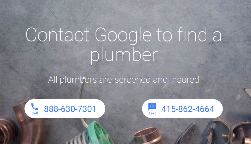 Google Home Services Concierge wants you to call them to find a plumber